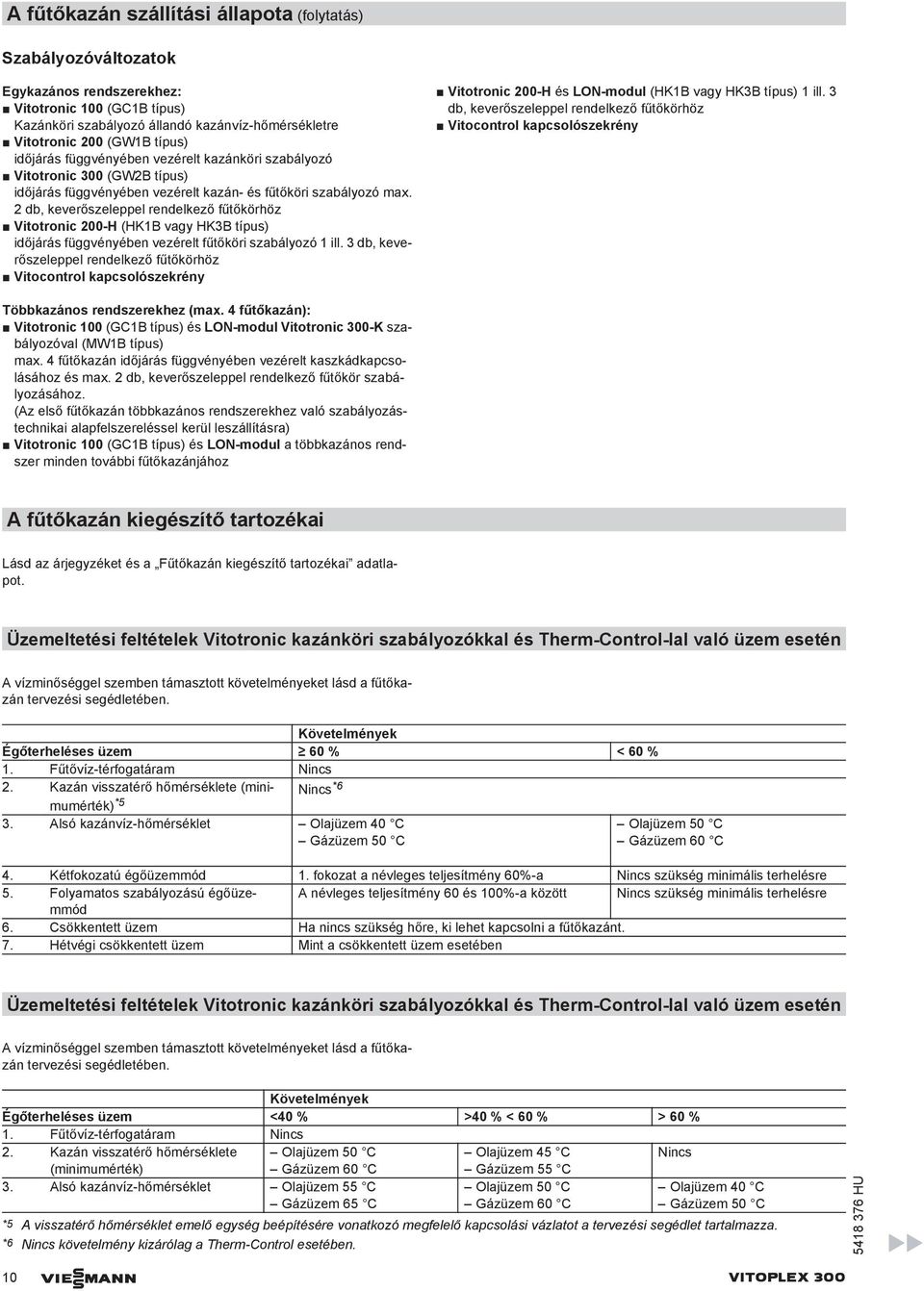 2 db, keverőszeleppel rendelkező fűtőkörhöz Vitotronic 200-H (HK1B vagy HK3B típus) időjárás függvényében vezérelt fűtőköri szabályozó 1 ill.