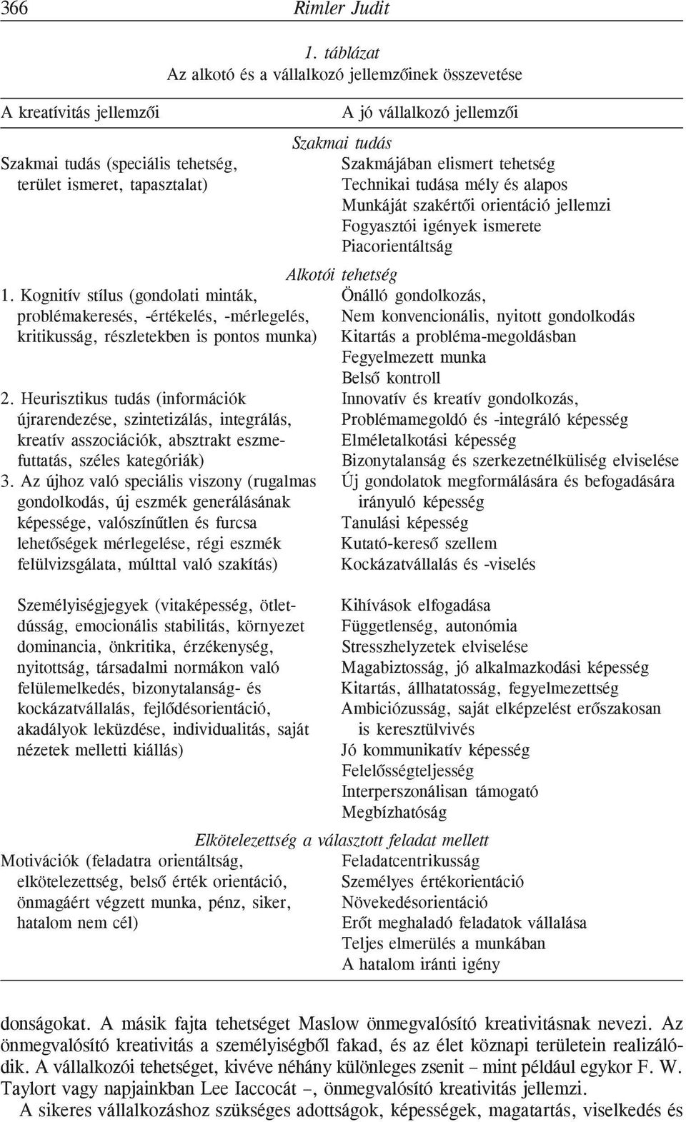 Heurisztikus tudás (információk újrarendezése, szintetizálás, integrálás, kreatív asszociációk, absztrakt eszmefuttatás, széles kategóriák) 3.