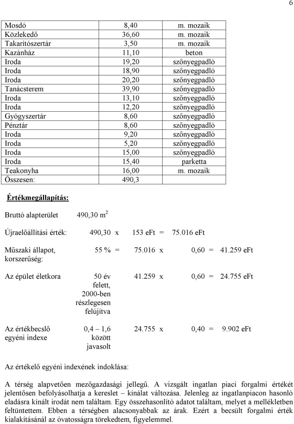 8,60 szőnyegpadló Pénztár 8,60 szőnyegpadló Iroda 9,20 szőnyegpadló Iroda 5,20 szőnyegpadló Iroda 15,00 szőnyegpadló Iroda 15,40 parketta Teakonyha 16,00 m.