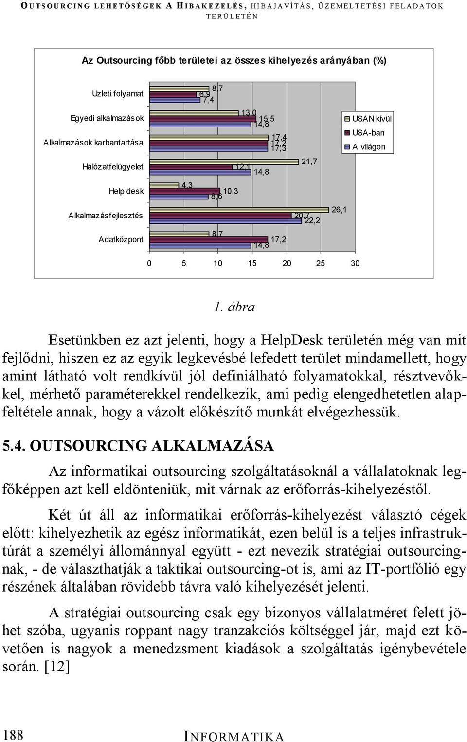 ábra Esetünkben ez azt jelenti, hogy a HelpDesk területén még van mit fejlődni, hiszen ez az egyik legkevésbé lefedett terület mindamellett, hogy amint látható volt rendkívül jól definiálható