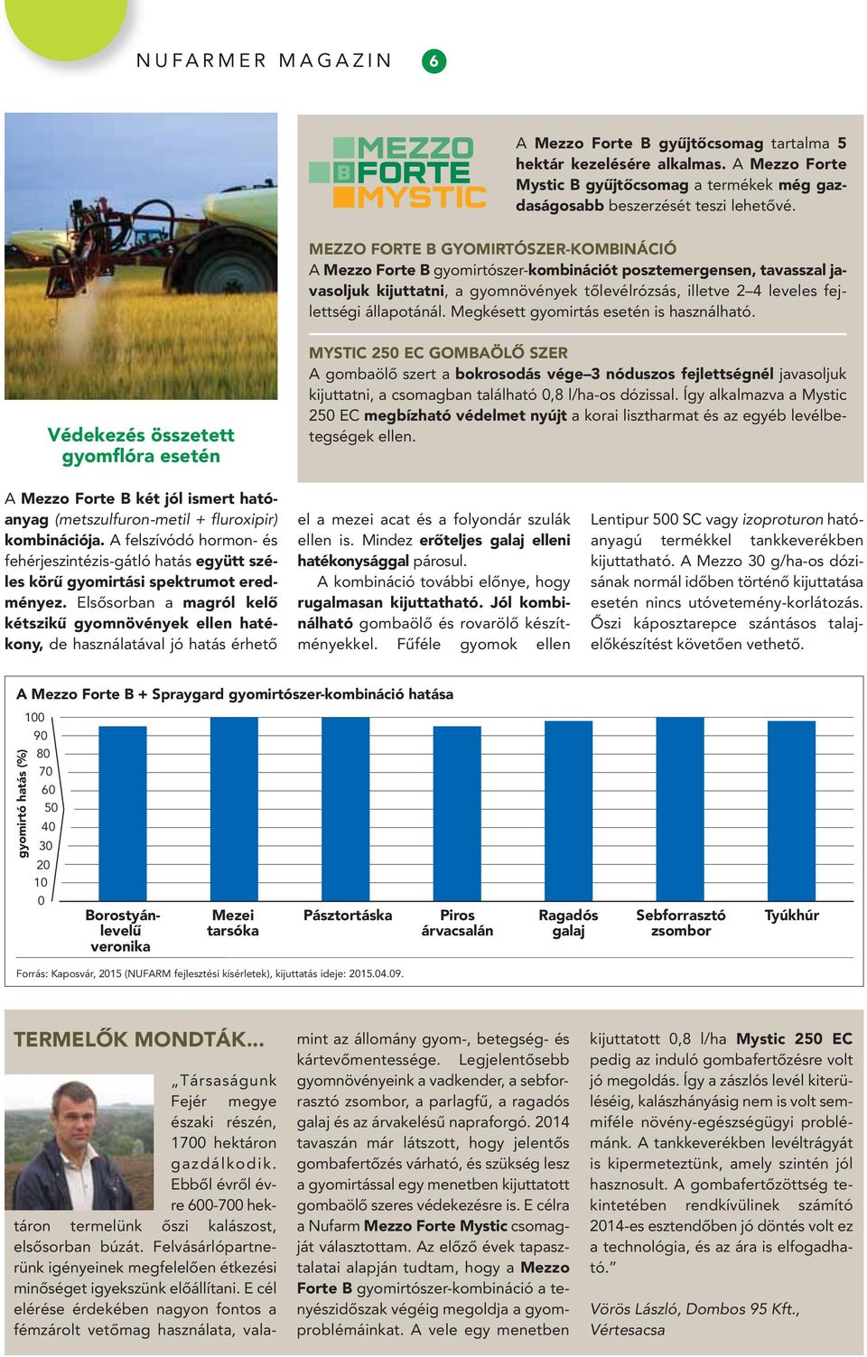 állapotánál. Megkésett gyomirtás esetén is használható.