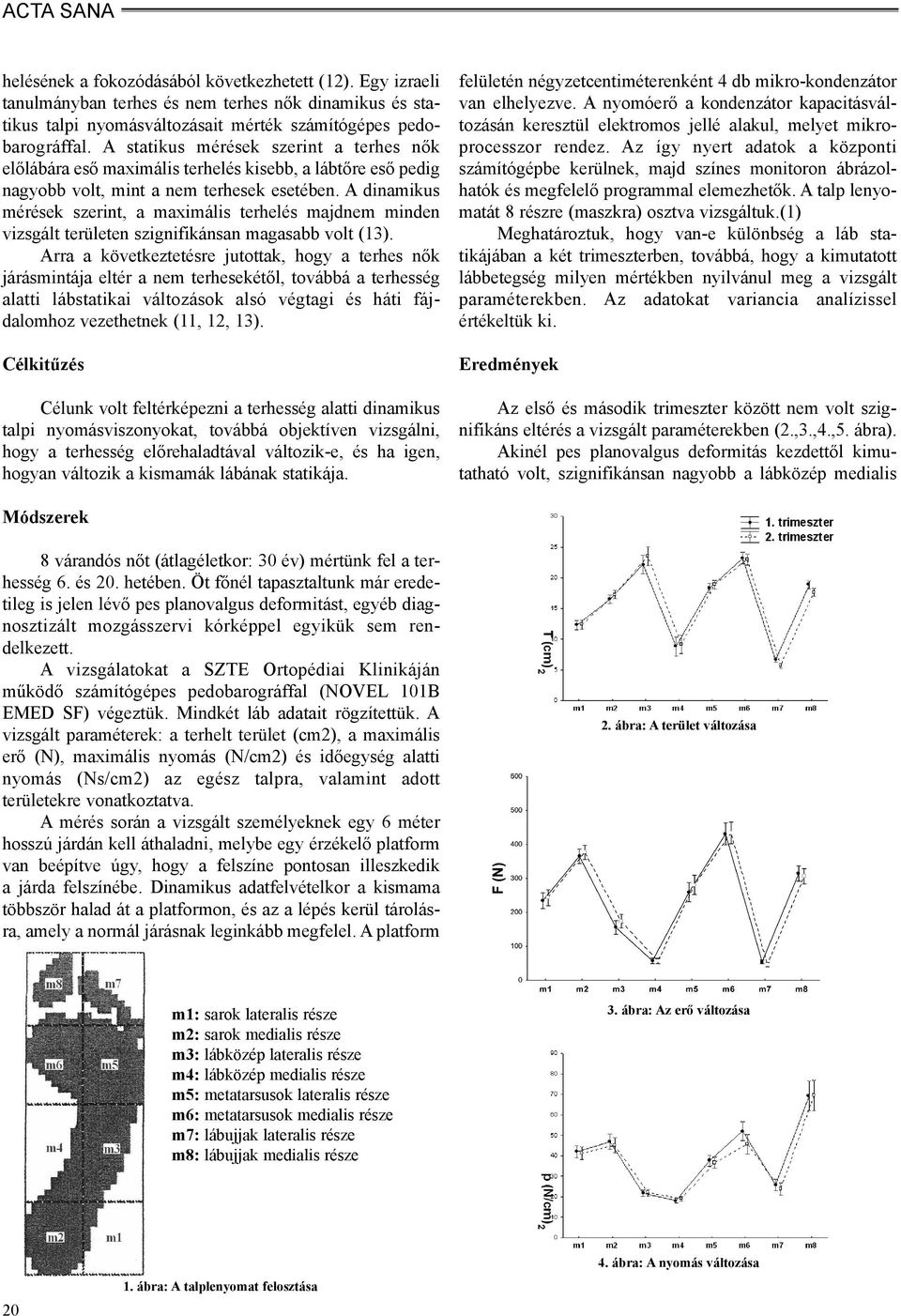 A dinamikus mérések szerint, a maximális terhelés majdnem minden vizsgált területen szignifikánsan magasabb volt (13).