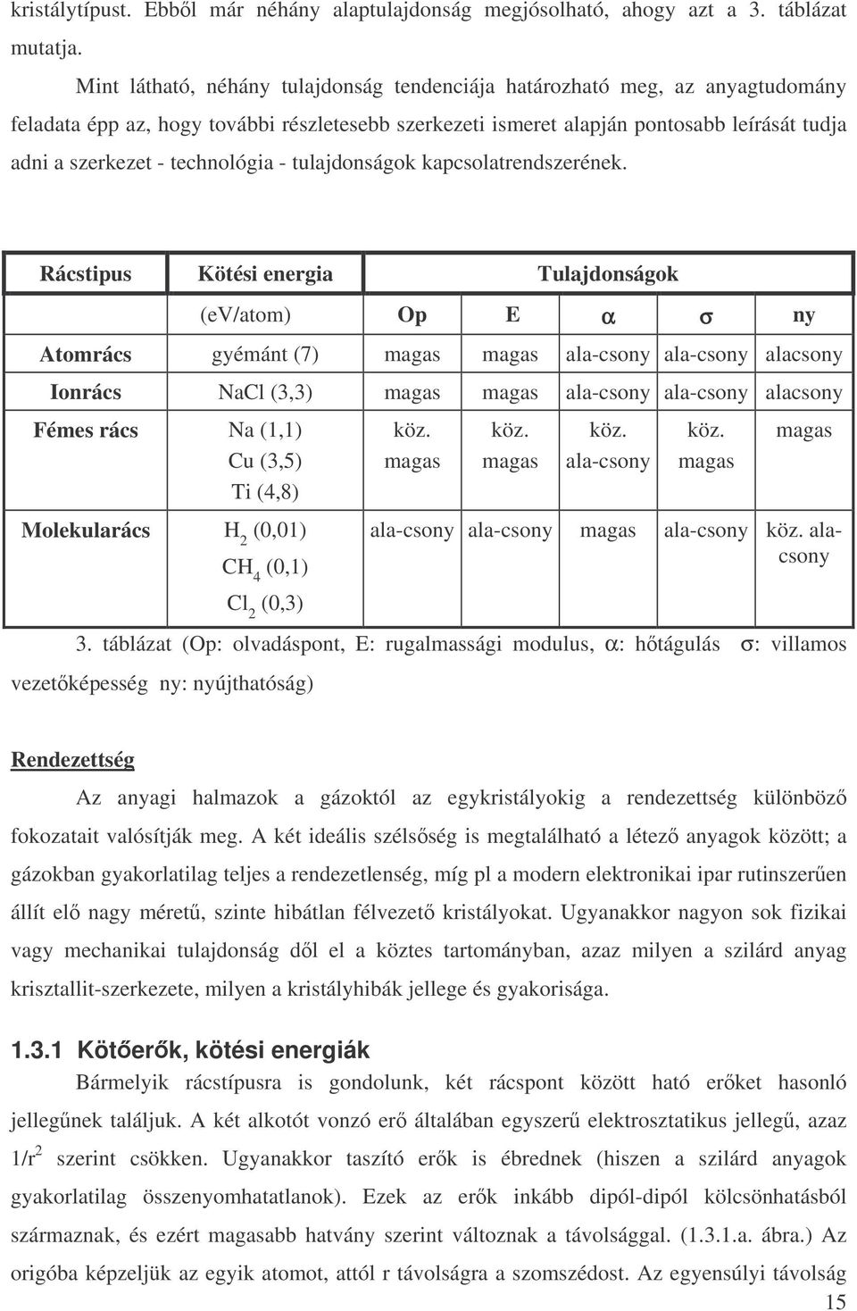 technológia - tulajdonságok kapcsolatrendszerének.