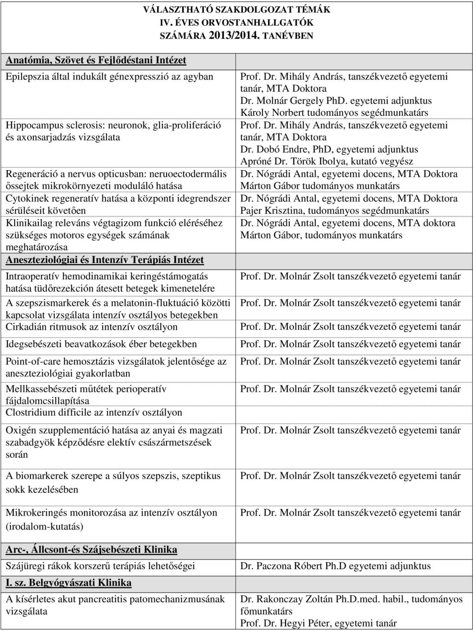 opticusban: neruoectodermális őssejtek mikrokörnyezeti moduláló hatása Cytokinek regeneratív hatása a központi idegrendszer sérüléseit követően Klinikailag releváns végtagizom funkció eléréséhez