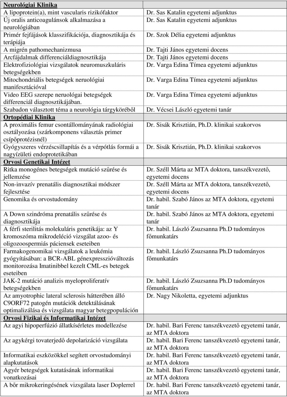 neruológai betegségek differenciál diagnosztikájában.