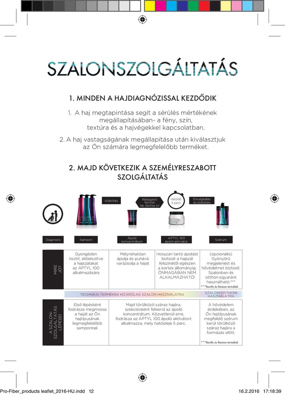 Hatóidő: 5 perc Emulgeálás és kiöblítés Diagnózis Sampon Ápoló koncentrátum APTYL 100 ápoló aktivátor Szérum MIRE JÓ?