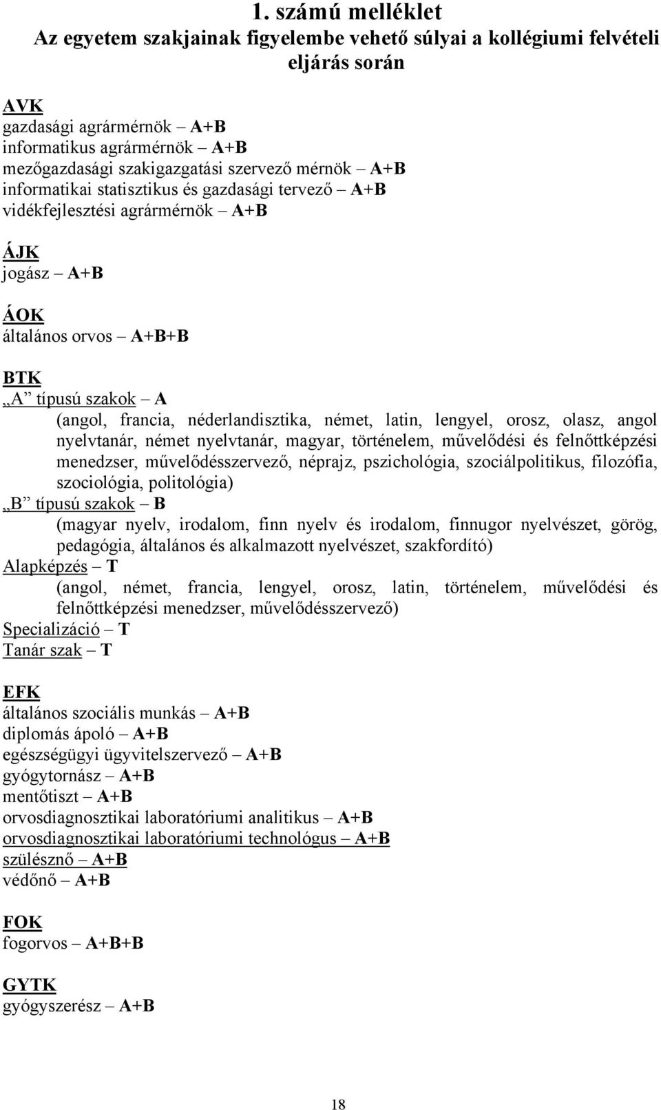 latin, lengyel, orosz, olasz, angol nyelvtanár, német nyelvtanár, magyar, történelem, művelődési és felnőttképzési menedzser, művelődésszervező, néprajz, pszichológia, szociálpolitikus, filozófia,