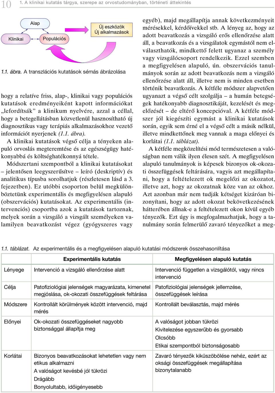 klinikum nyelveâ re, azzal a ceâ llal, hogy a betegellaâtaâsban koè zvetlenuè l hasznosõâthatoâ uâ j diagnosztikus vagy teraâpiaâs alkalmazaâsokhoz vezetoí informaâcioâ t nyerjenek (1.1. aâbra).