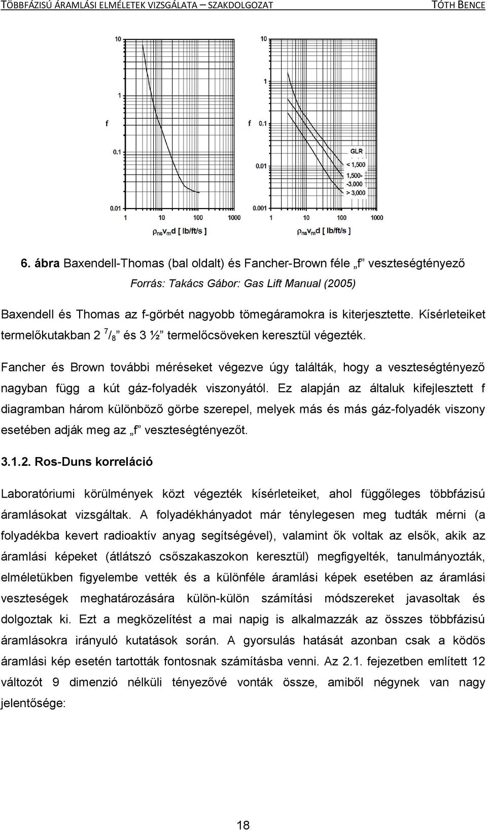 Fancher és Brown további méréseket végezve úgy találták, hogy a veszteségtényező nagyban függ a kút gáz-folyadék viszonyától.