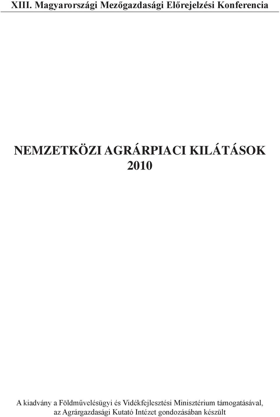 kiadvány a Földművelésügyi és Vidékfejlesztési