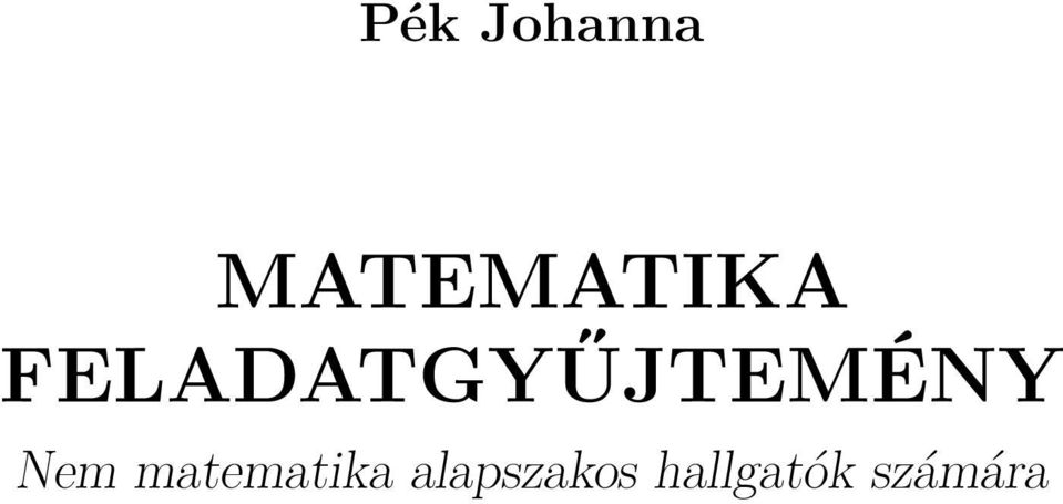 FELADATGYŰJTEMÉNY