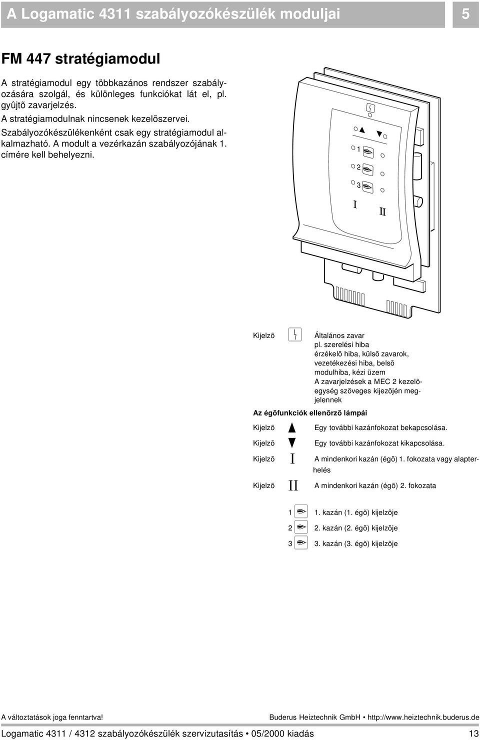 Kijelzõ 0 Általános zavar pl.