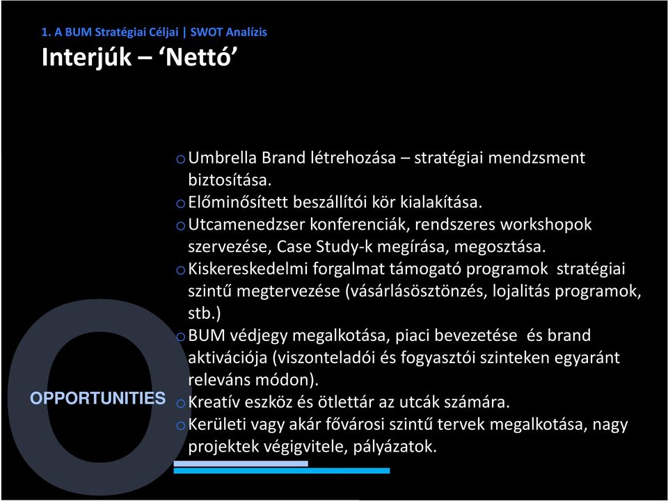 okiskereskedelmi forgalmat támogató programok stratégiai szintű megtervezése (vásárlásösztönzés, lojalitás programok, stb.