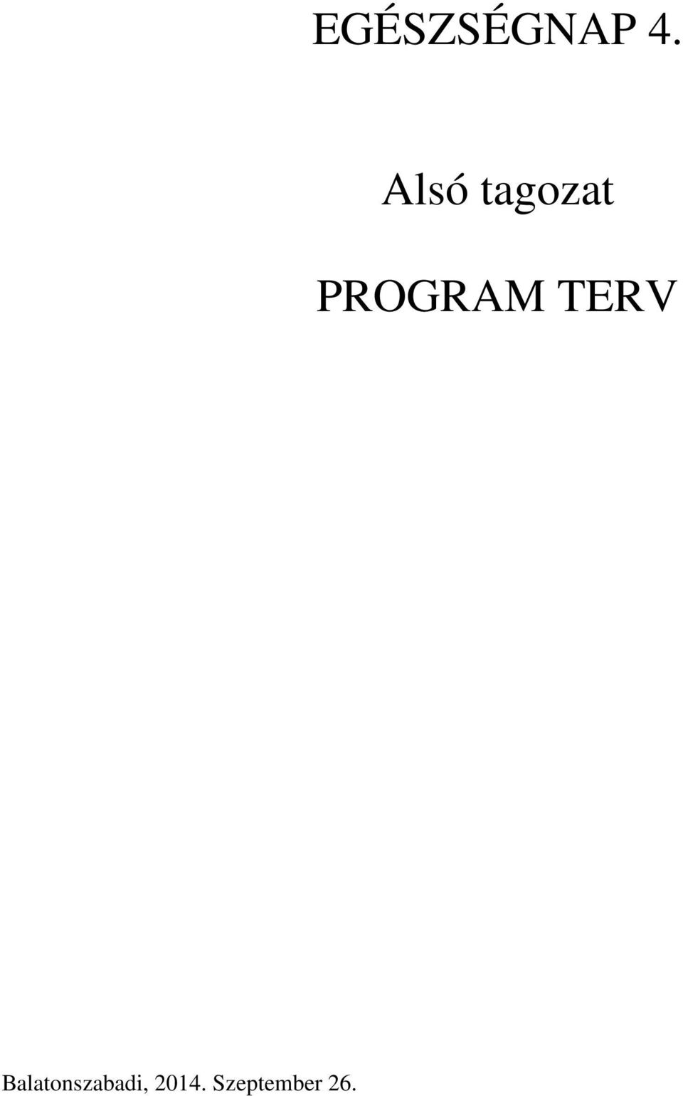 PROGRAM TERV