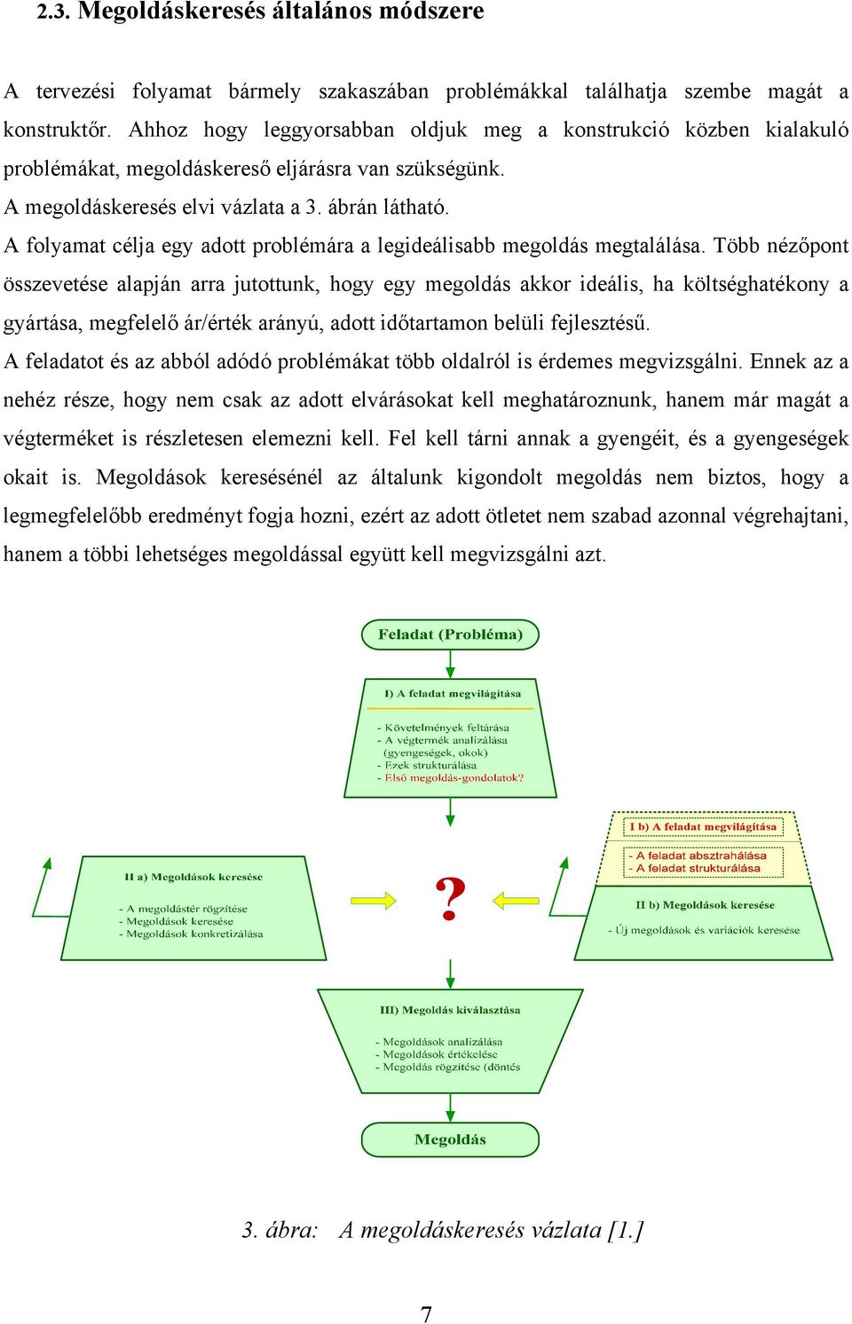 A folyamat célja egy adott problémára a legideálisabb megoldás megtalálása.