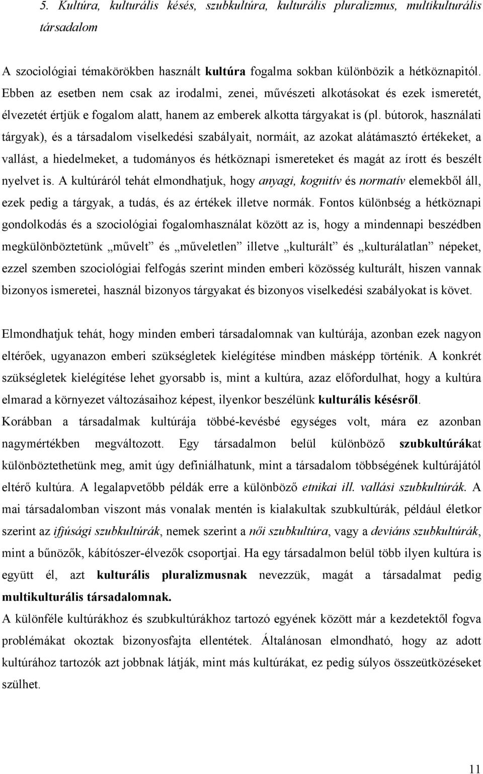 bútorok, használati tárgyak), és a társadalom viselkedési szabályait, normáit, az azokat alátámasztó értékeket, a vallást, a hiedelmeket, a tudományos és hétköznapi ismereteket és magát az írott és