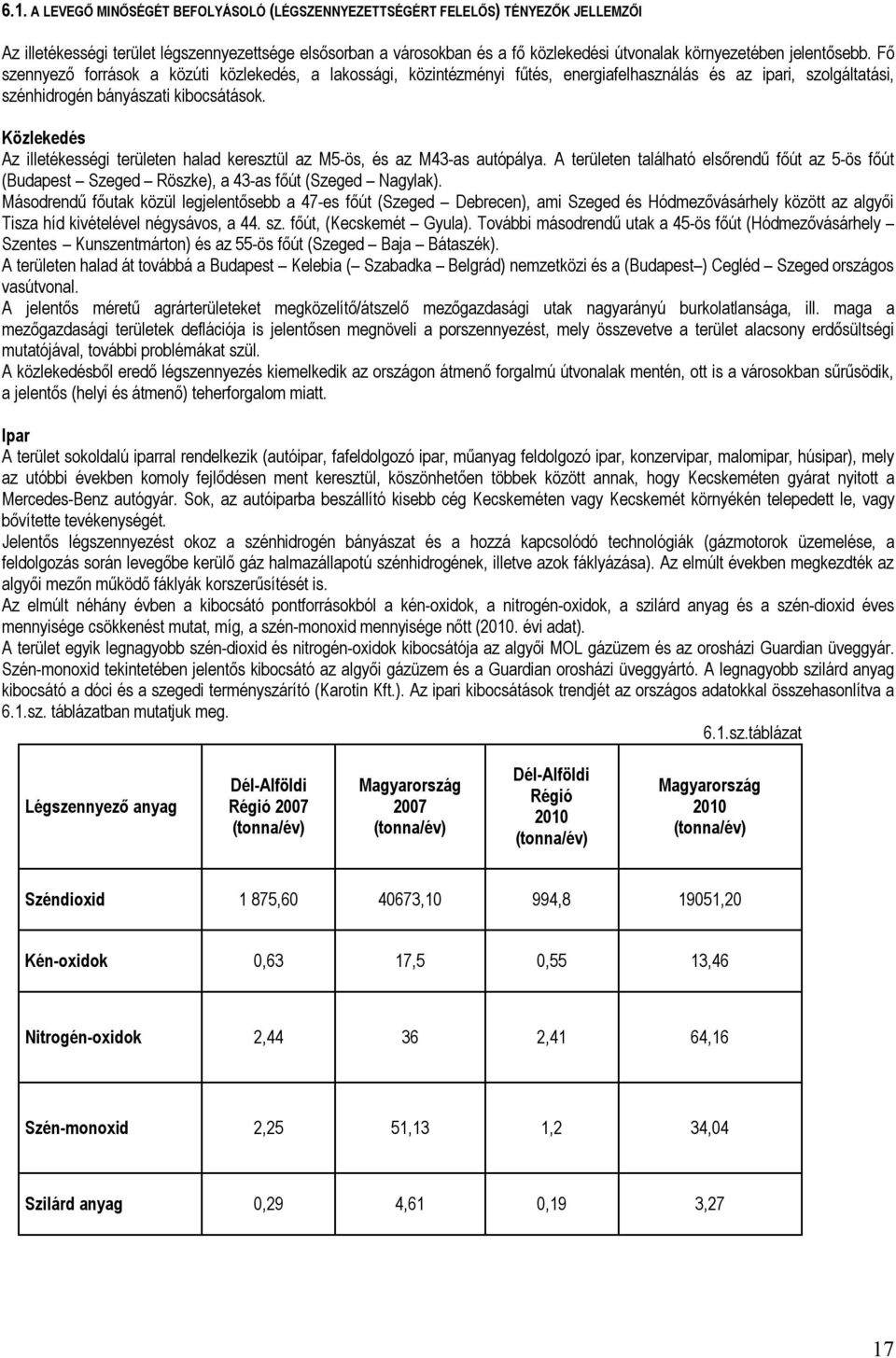 Közlekedés Az illetékességi területen halad keresztül az M5-ös, és az M43-as autópálya. A területen található elsőrendű főút az 5-ös főút (Budapest Szeged Röszke), a 43-as főút (Szeged Nagylak).