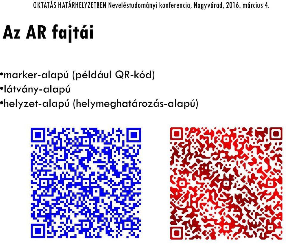 QR-kód) látvány-alapú