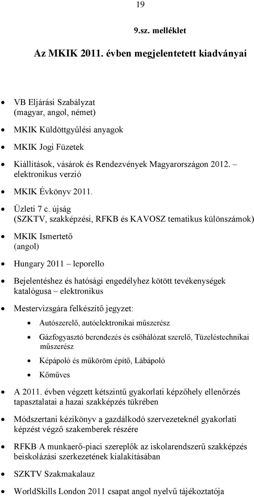 elektronikus verzió MKIK Évkönyv 2011. Üzleti 7 c.