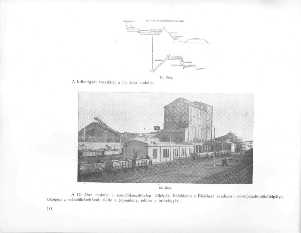 A 12, ábra mutatja a szénelőkészitőtelcp látképét.