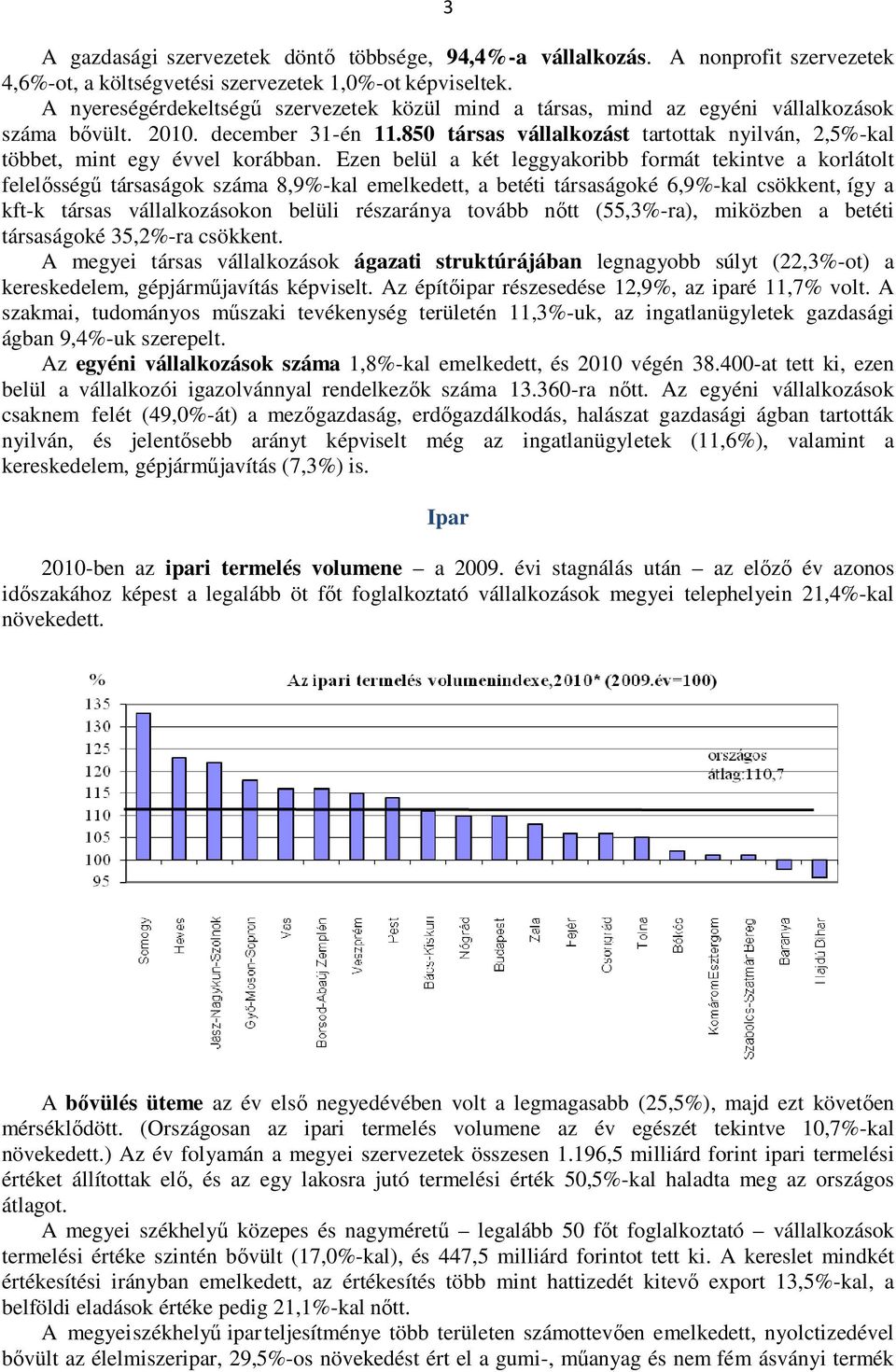 850 társas vállalkozást tartottak nyilván, 2,5%-kal többet, mint egy évvel korábban.