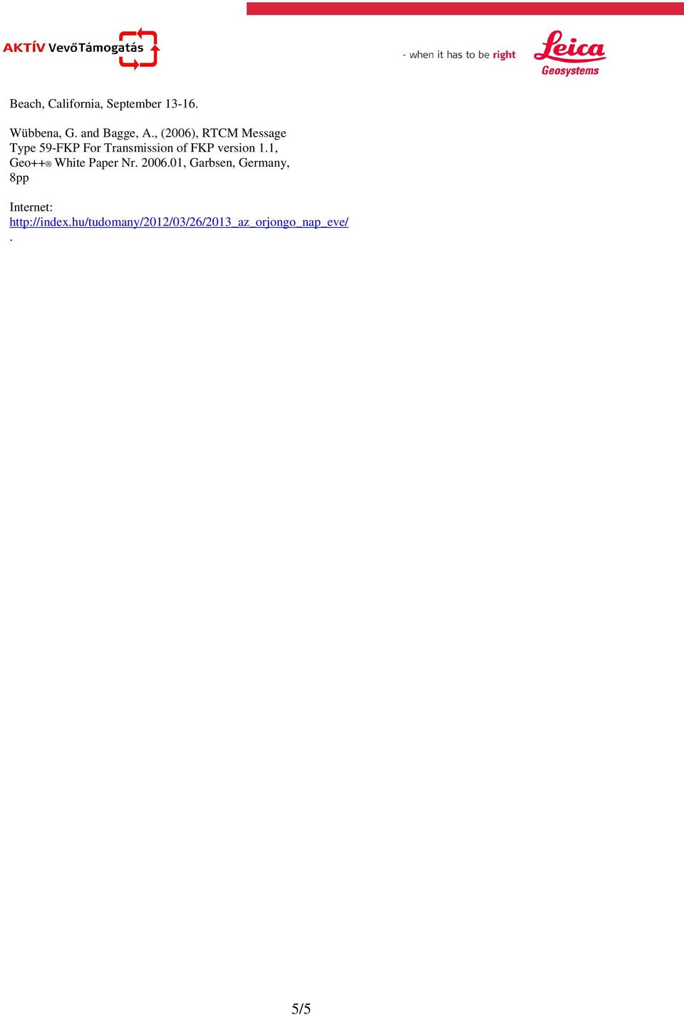 version 1.1, Geo++ White Paper Nr. 2006.