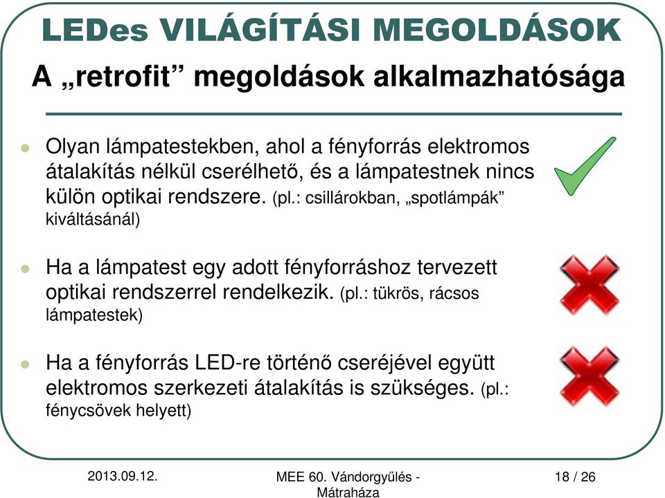 : csillárokban, spotlámpák kiváltásánál) Ha a lámpatest egy adott fényforráshoz tervezett optikai rendszerrel