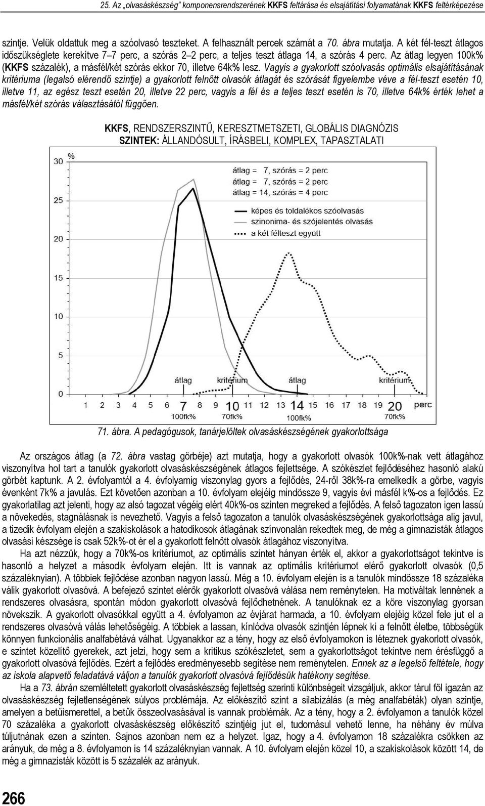 Az átlag legyen 100k% (KKFS százalék), a másfél/két szórás ekkor 70, illetve 64k% lesz.