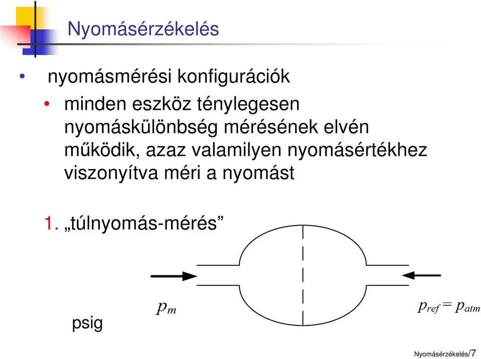 működik, azaz valamilyen nyomásértékhez viszonyítva