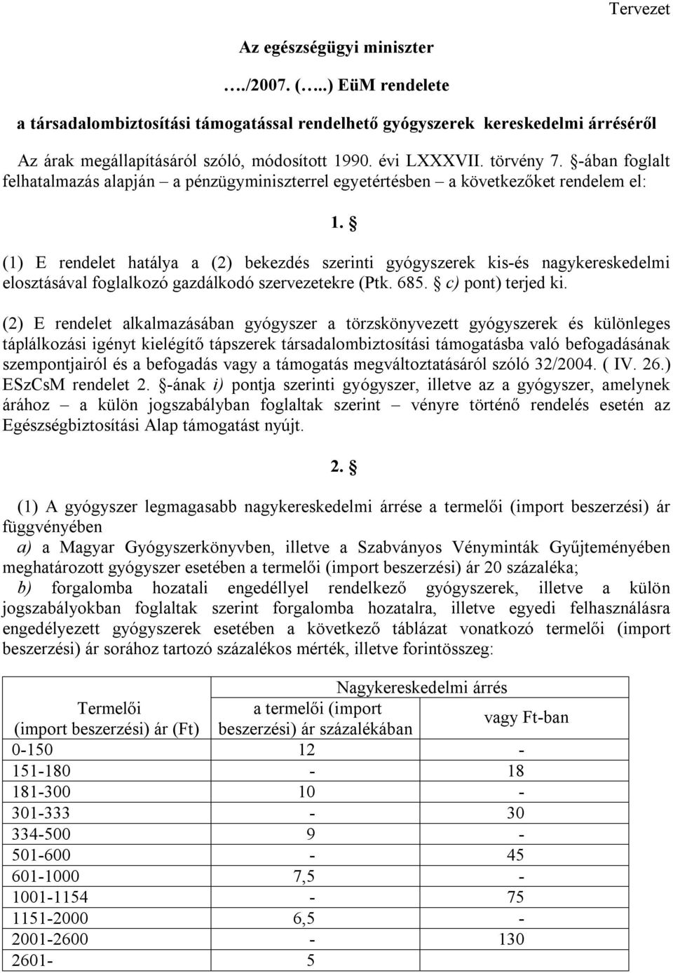 (1) E rendelet hatálya a (2) bekezdés szerinti gyógyszerek kis-és nagykereskedelmi elosztásával foglalkozó gazdálkodó szervezetekre (Ptk. 685. c) pont) terjed ki.