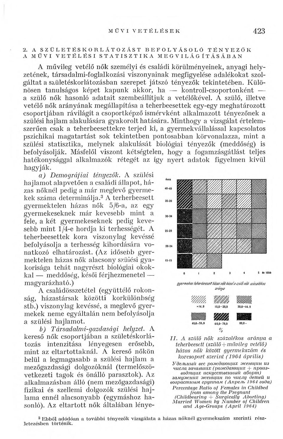 viszonyainak megfigyelése adalékokat szolgáltat a születéskorlátozásban szerepet játszó tényezők tekintetében.