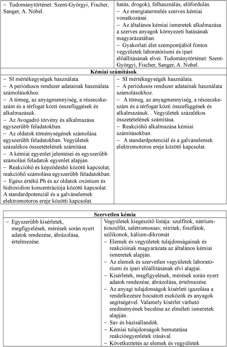 Az oldatok töménységének számolása egyszerűbb feladatokban. Vegyületek százalékos összetételének számítása.