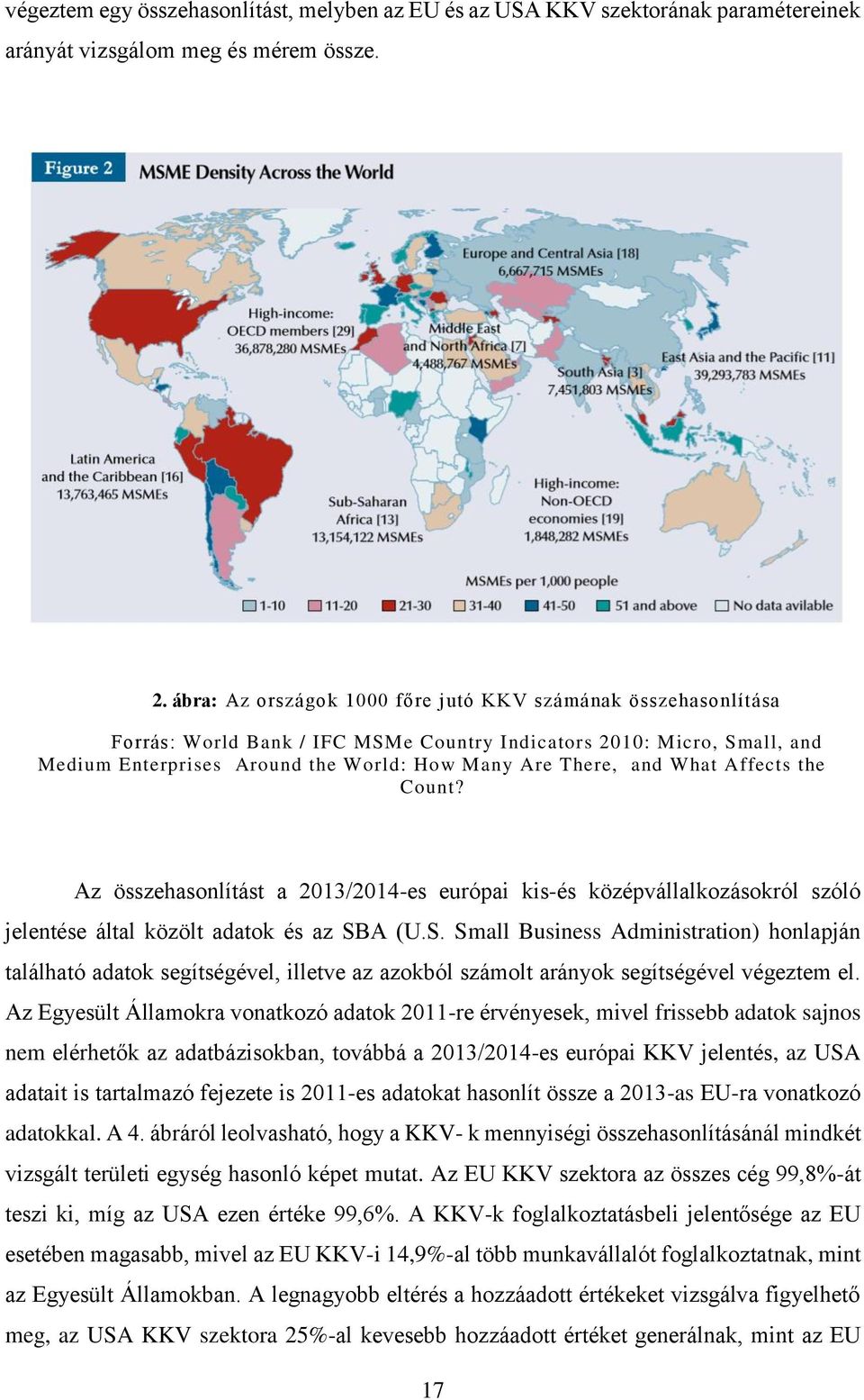 What Affects the Count? Az összehasonlítást a 2013/2014-es európai kis-és középvállalkozásokról szóló jelentése által közölt adatok és az SB