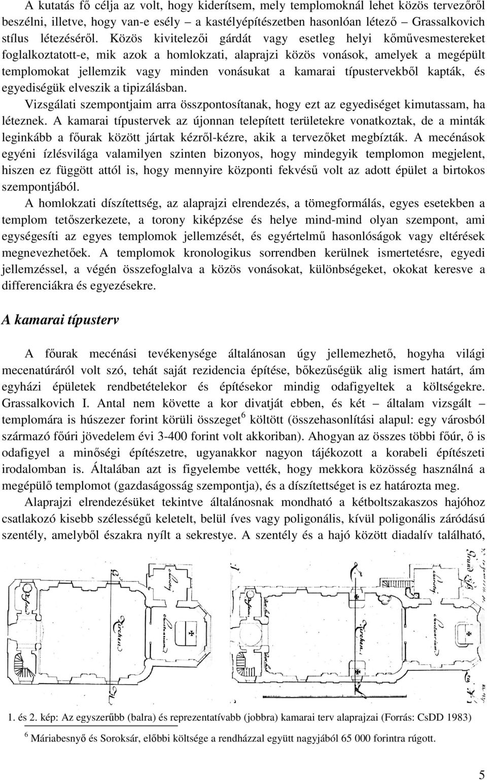 kamarai típustervekből kapták, és egyediségük elveszik a tipizálásban. Vizsgálati szempontjaim arra összpontosítanak, hogy ezt az egyediséget kimutassam, ha léteznek.