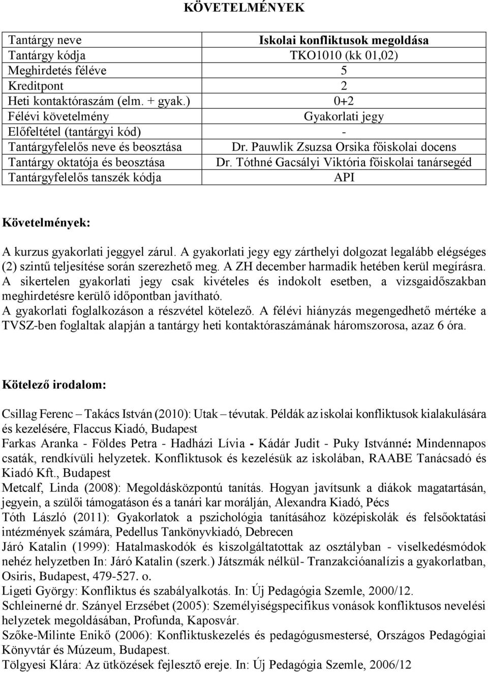 A ZH december harmadik hetében kerül megírásra. A sikertelen gyakorlati jegy csak kivételes és indokolt esetben, a vizsgaidőszakban meghirdetésre kerülő időpontban javítható.