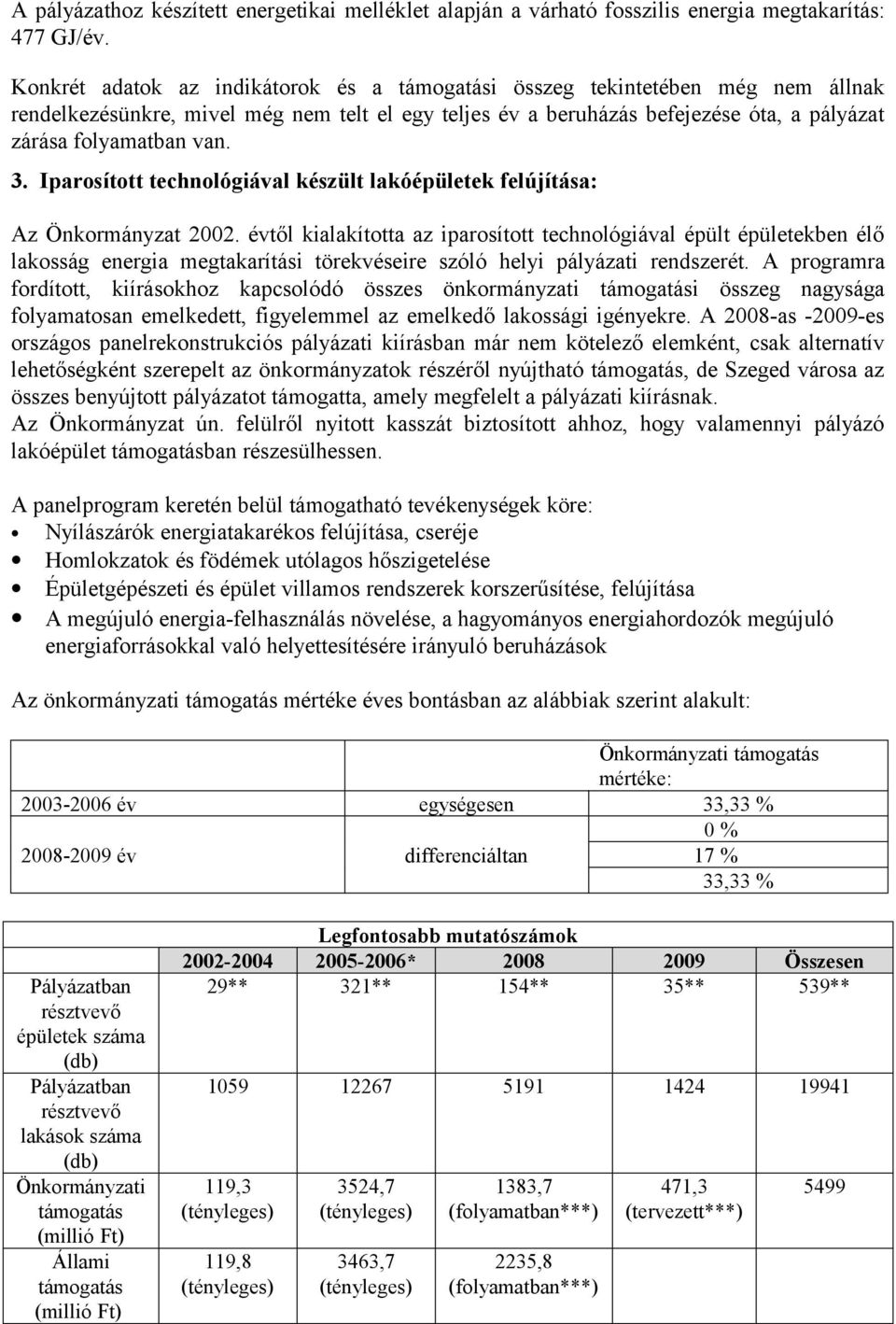 Iparosított technológiával készült lakóépületek felújítása: Az Önkormányzat 2002.