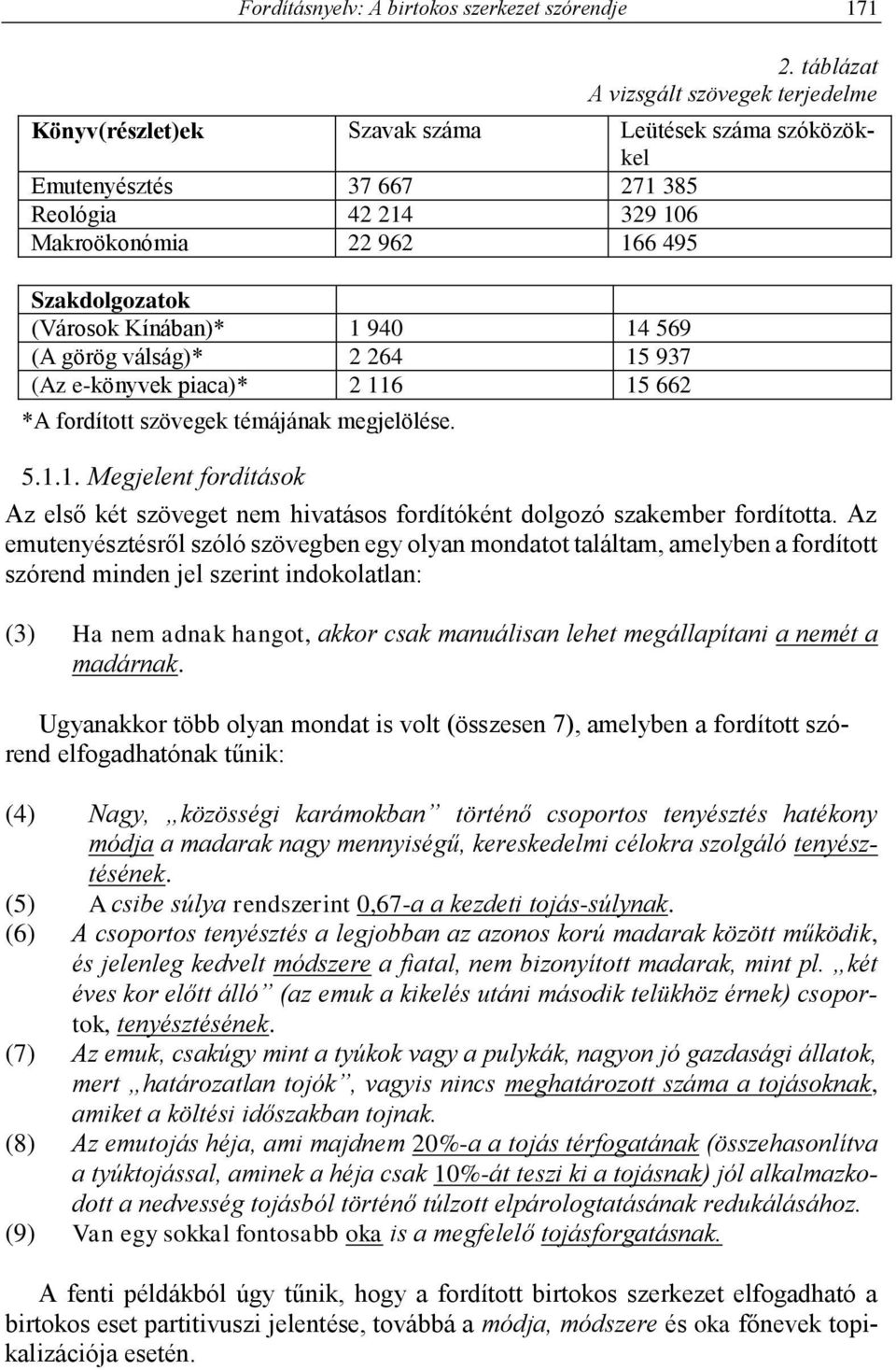 (Városok Kínában)* 1 940 14 569 (A görög válság)* 2 264 15 937 (Az e-könyvek piaca)* 2 116 15 662 *A fordított szövegek témájának megjelölése. 5.1.1. Megjelent fordítások Az első két szöveget nem hivatásos fordítóként dolgozó szakember fordította.