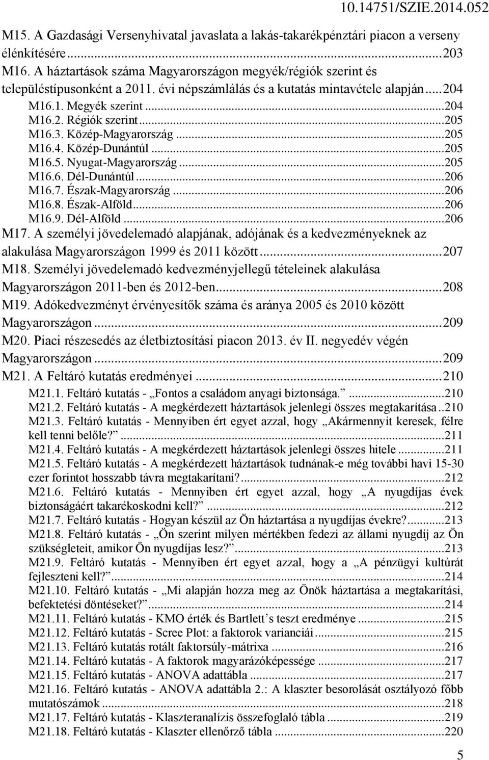 .. 205 M16.6. Dél-Dunántúl... 206 M16.7. Észak-Magyarország... 206 M16.8. Észak-Alföld... 206 M16.9. Dél-Alföld... 206 M17.