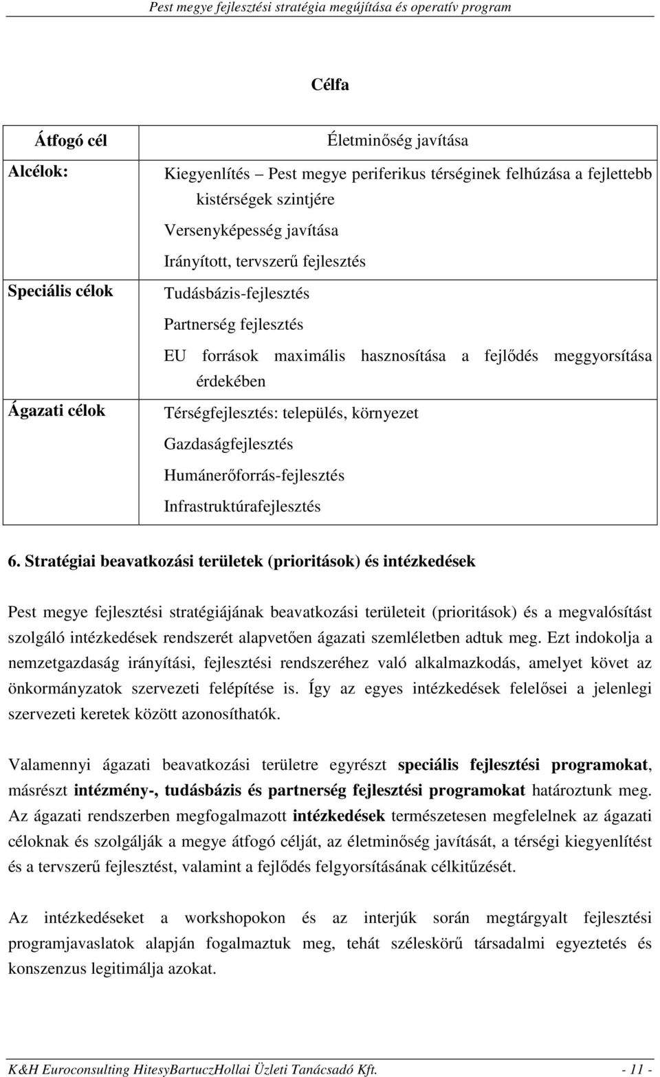 Gazdaságfejlesztés Humánerőforrás-fejlesztés Infrastruktúrafejlesztés 6.