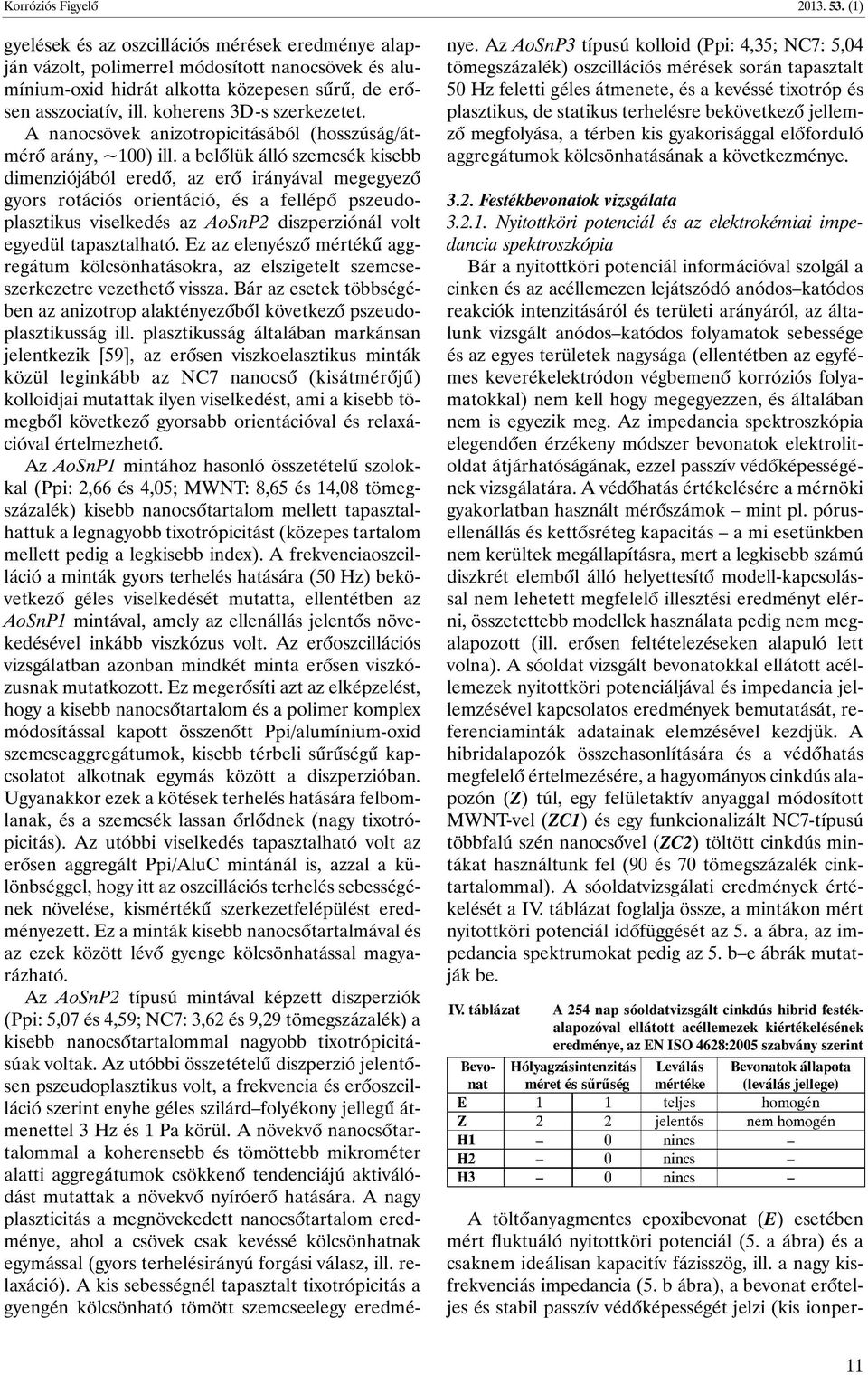 koherens 3D-s szerkezetet. A nanocsövek anizotropicitásából (hosszúság/átmérõ arány, ~100) ill.