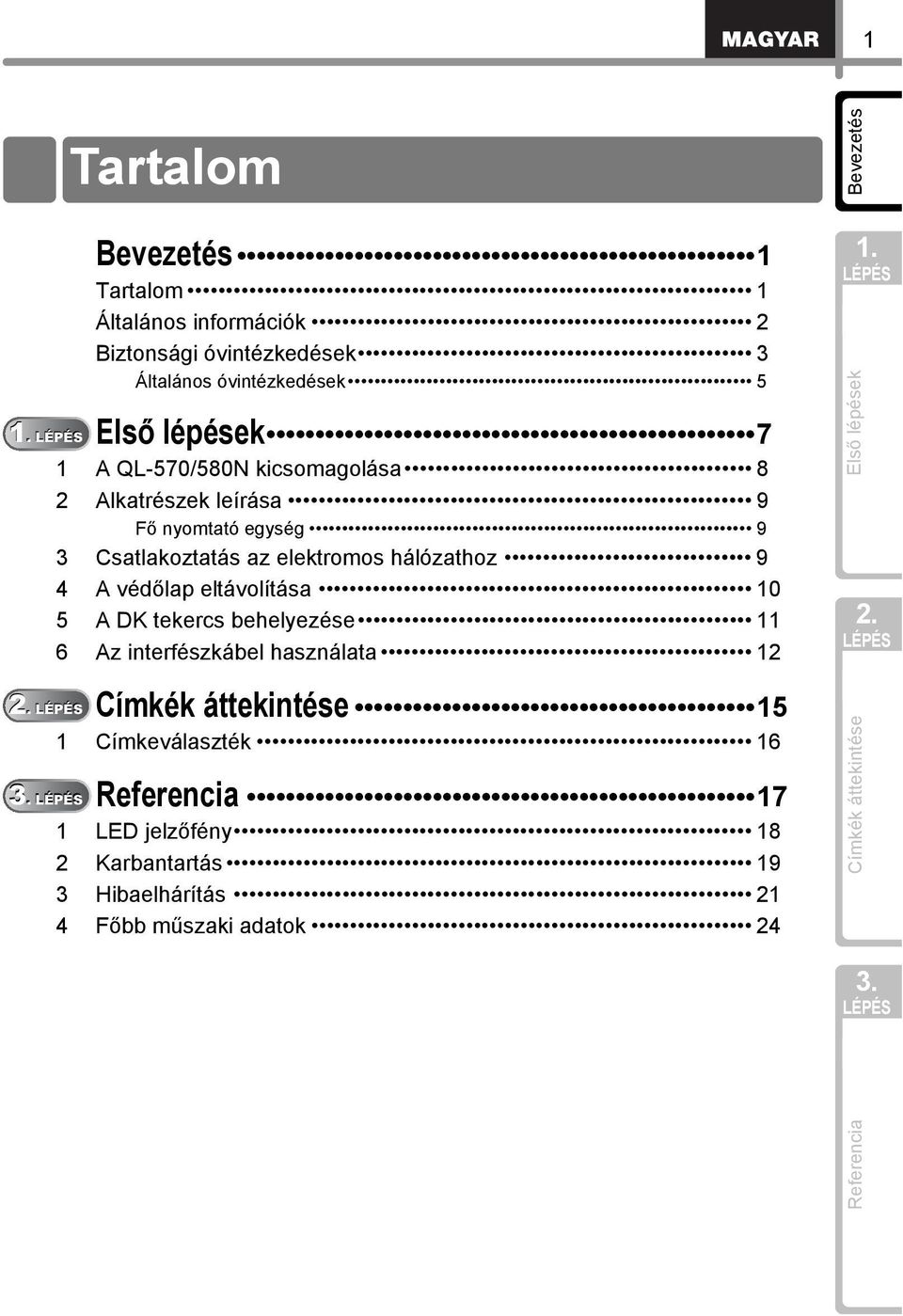 kicsomagolása 8 2 Alkatrészek leírása 9 Fő nyomtató egység 9 3 Csatlakoztatás az elektromos hálózathoz 9 4 A