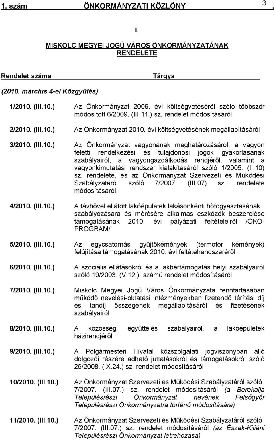 meghatározásáról, a vagyon feletti rendelkezési és tulajdonosi jogok gyakorlásának szabályairól, a vagyongazdálkodás rendjéről, valamint a vagyonkimutatási rendszer kialakításáról szóló 1/2005 (II10)