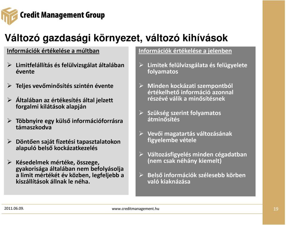 Késedelmek mértéke, összege, gyakorisága általában nem befolyásolja a limit mértékét év közben, legfeljebb a kiszállítások állnak le néha.