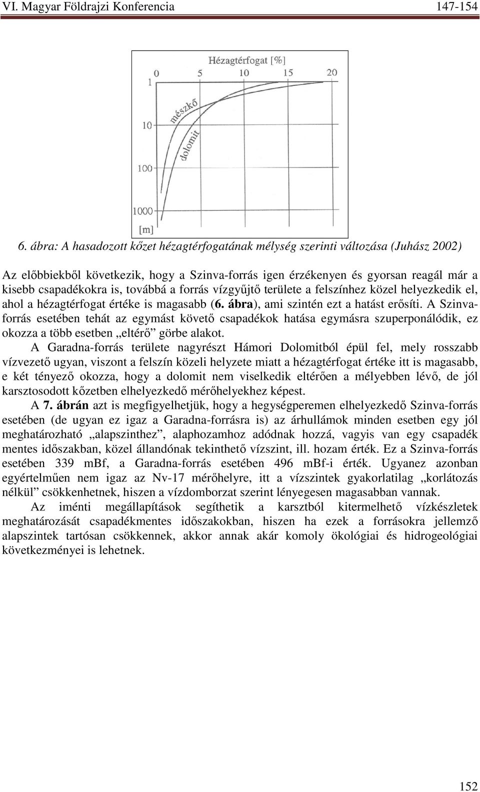 A Szinvaforrás esetében tehát az egymást követı csapadékok hatása egymásra szuperponálódik, ez okozza a több esetben eltérı görbe alakot.