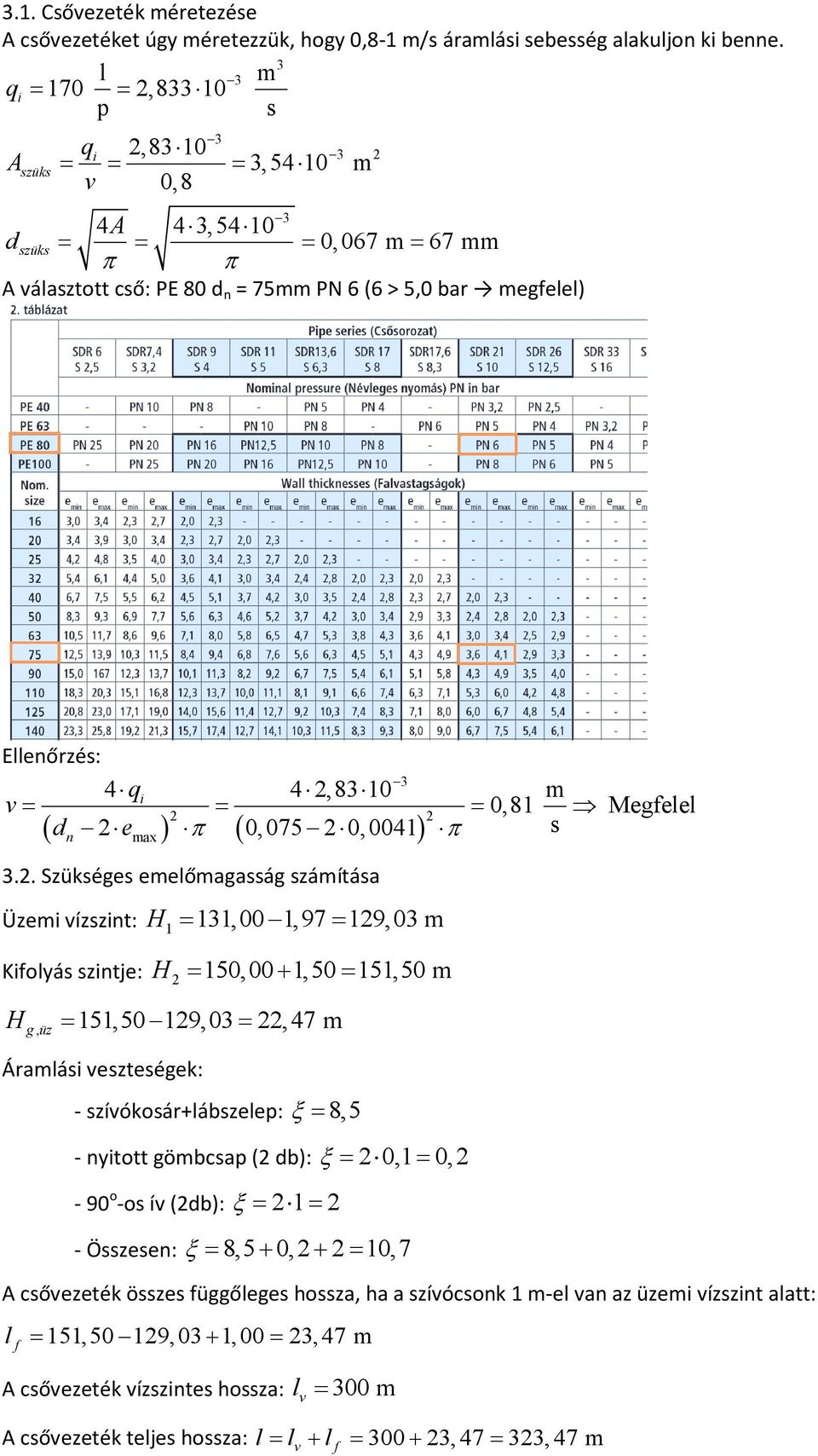 Megfelel d e π 0,075 0,004 π s ( ) ( ) n ax 3.