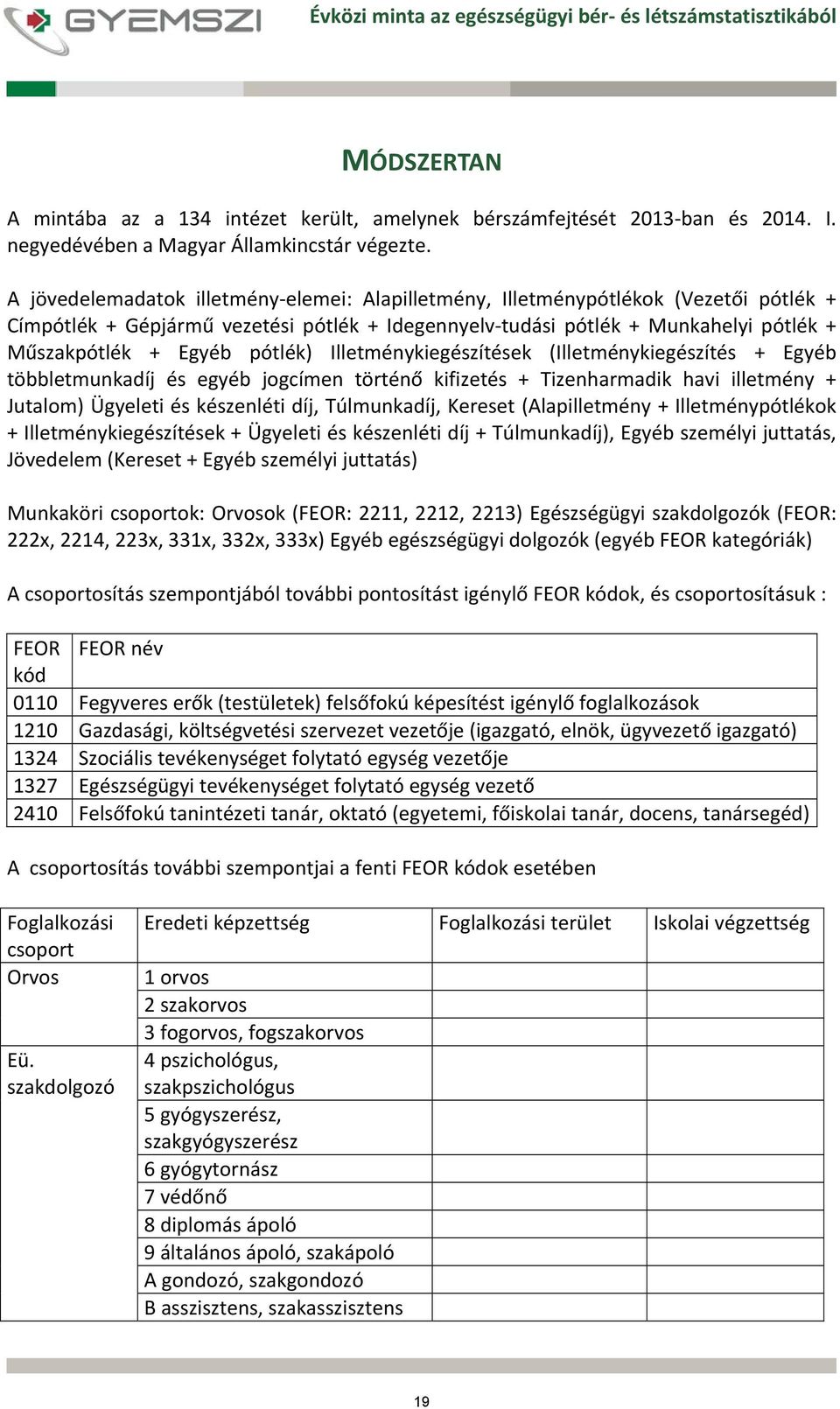 egyéb jogcímen történő kifizetés + Tizenharmadik havi illetmény + Jutalom) Ügyeleti és,, ( + + + Ügyeleti és + ), személyi juttatás, ( + személyi juttatás) Munkaköri csoportok: Orvosok (FEOR: 2211,