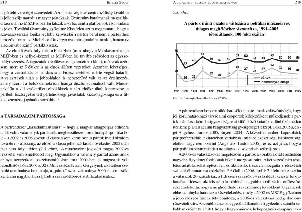 Továbbá Gyurcsány gyõzelme Kiss felett azt is megmutatta, hogy a szavazatszerzési logika legfõbb képviselõi a párton belül nem a pártelithez tartozók mint azt Michels és Duverger nyomán