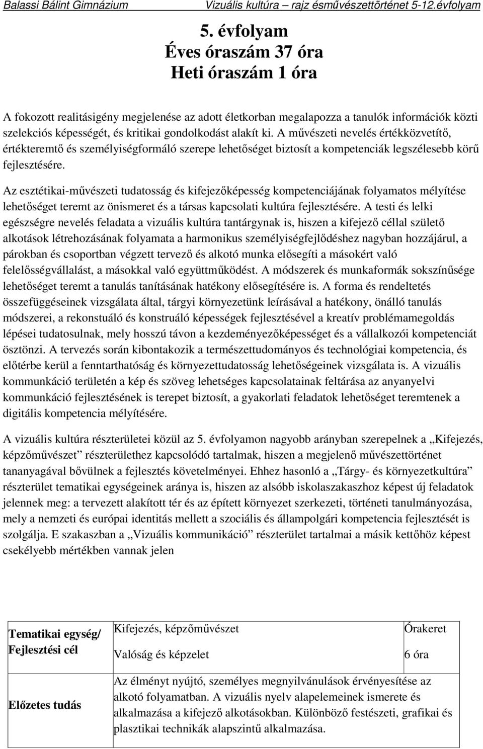 ki. A művészeti nevelés értékközvetítő, értékteremtő és személyiségformáló szerepe lehetőséget biztosít a kompetenciák legszélesebb körű fejlesztésére.