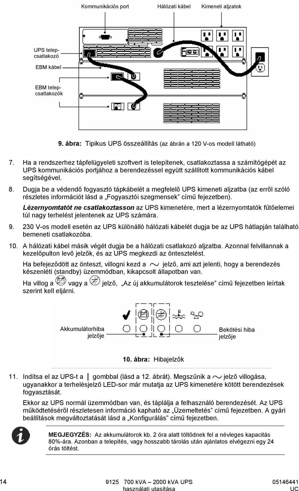 Dugja be a védendő fogyasztó tápkábelét a megfelelő UPS kimeneti aljzatba (az erről szóló részletes információt lásd a Fogyasztói szegmensek című fejezetben).