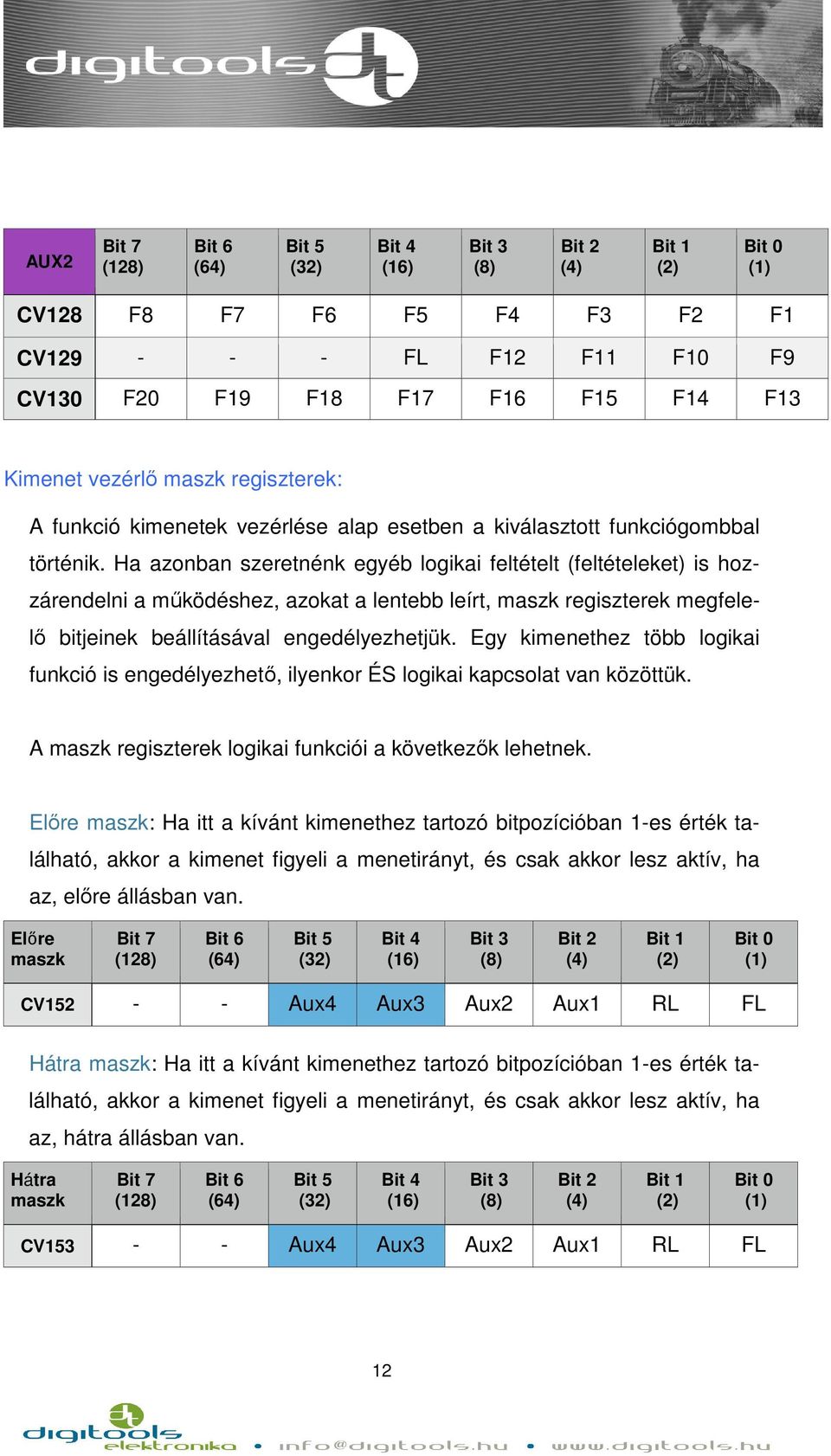 Ha azonban szeretnénk egyéb logikai feltételt (feltételeket) is hozzárendelni a működéshez, azokat a lentebb leírt, maszk regiszterek megfelelő bitjeinek beállításával engedélyezhetjük.